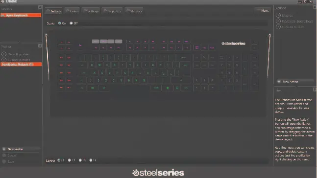 Steelseries Apex - il programma windows di gestione