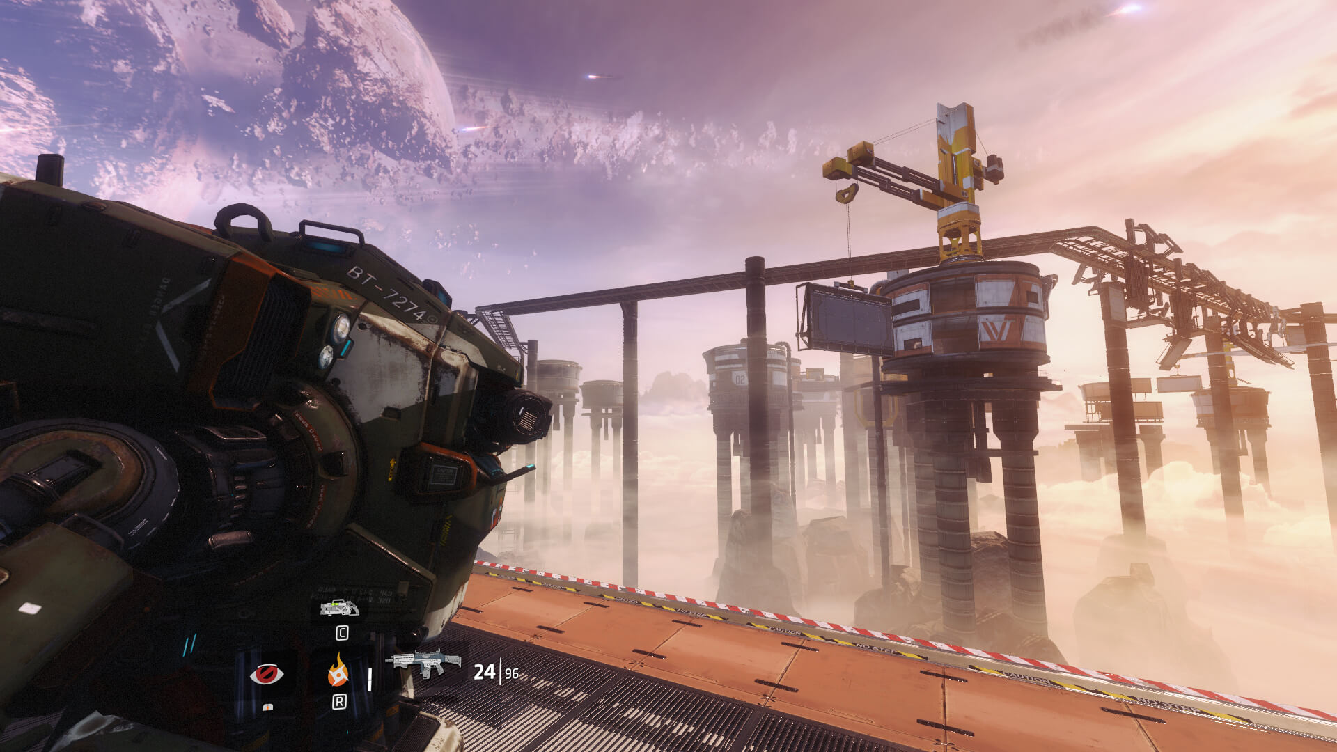 Titanfall 2 - Il titan in procinto di lanciare il pilota