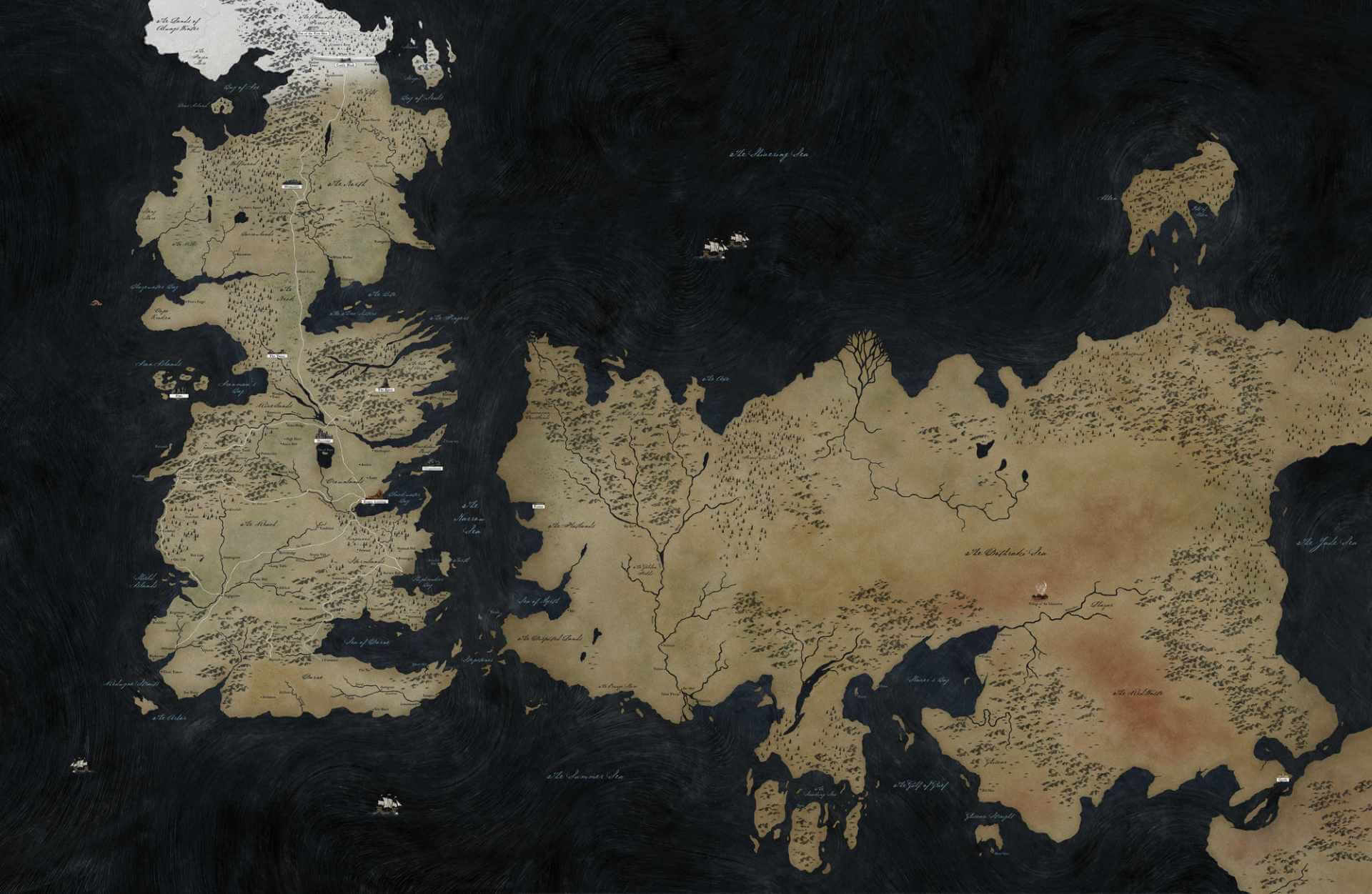 Mappa del Mondo Conosciuto di Trono di Spade