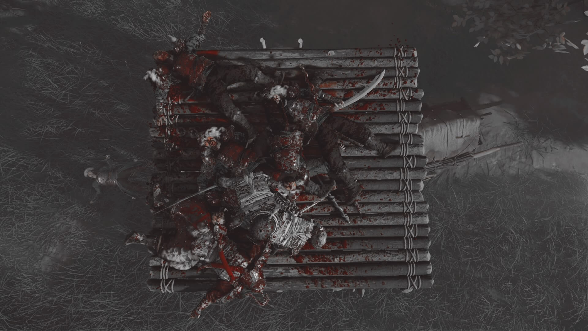 Ghost of Tsushima - combattimento vittorioso in piccolo spazio 