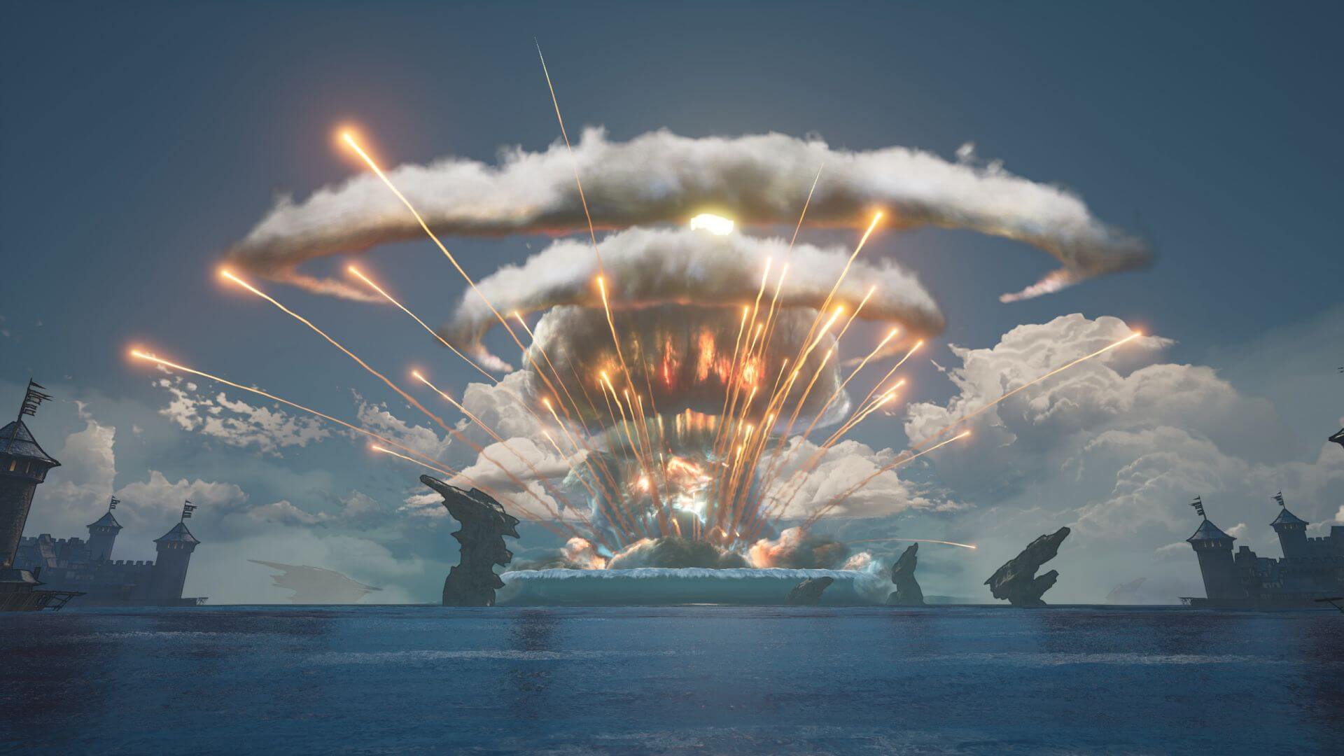 Tiny Tina's Wonderlands - Esplosione che devasta l'oceano inutilmente