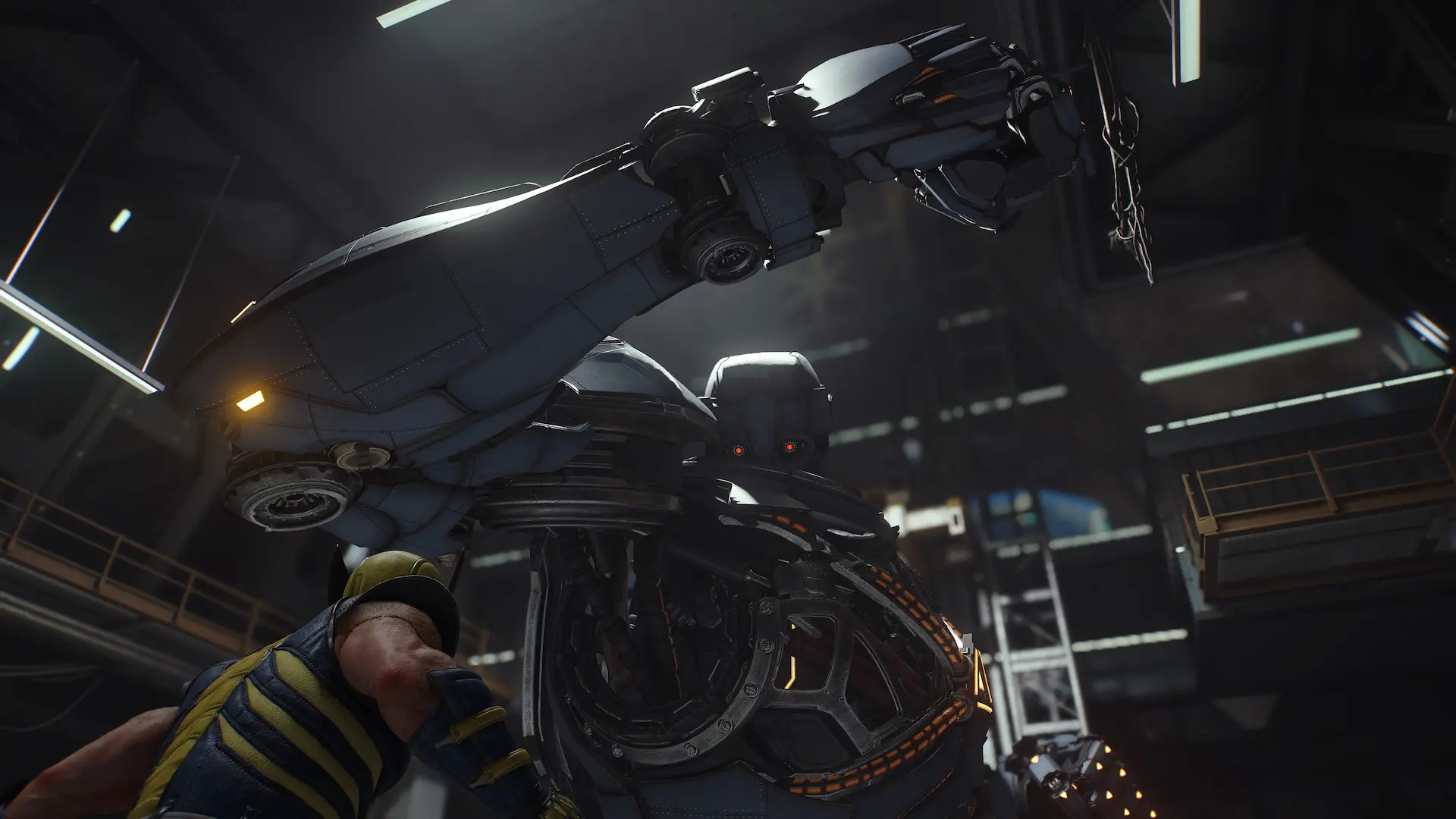 Marvel's Wolverine - Logan sta per essere colpito da una Sentinella